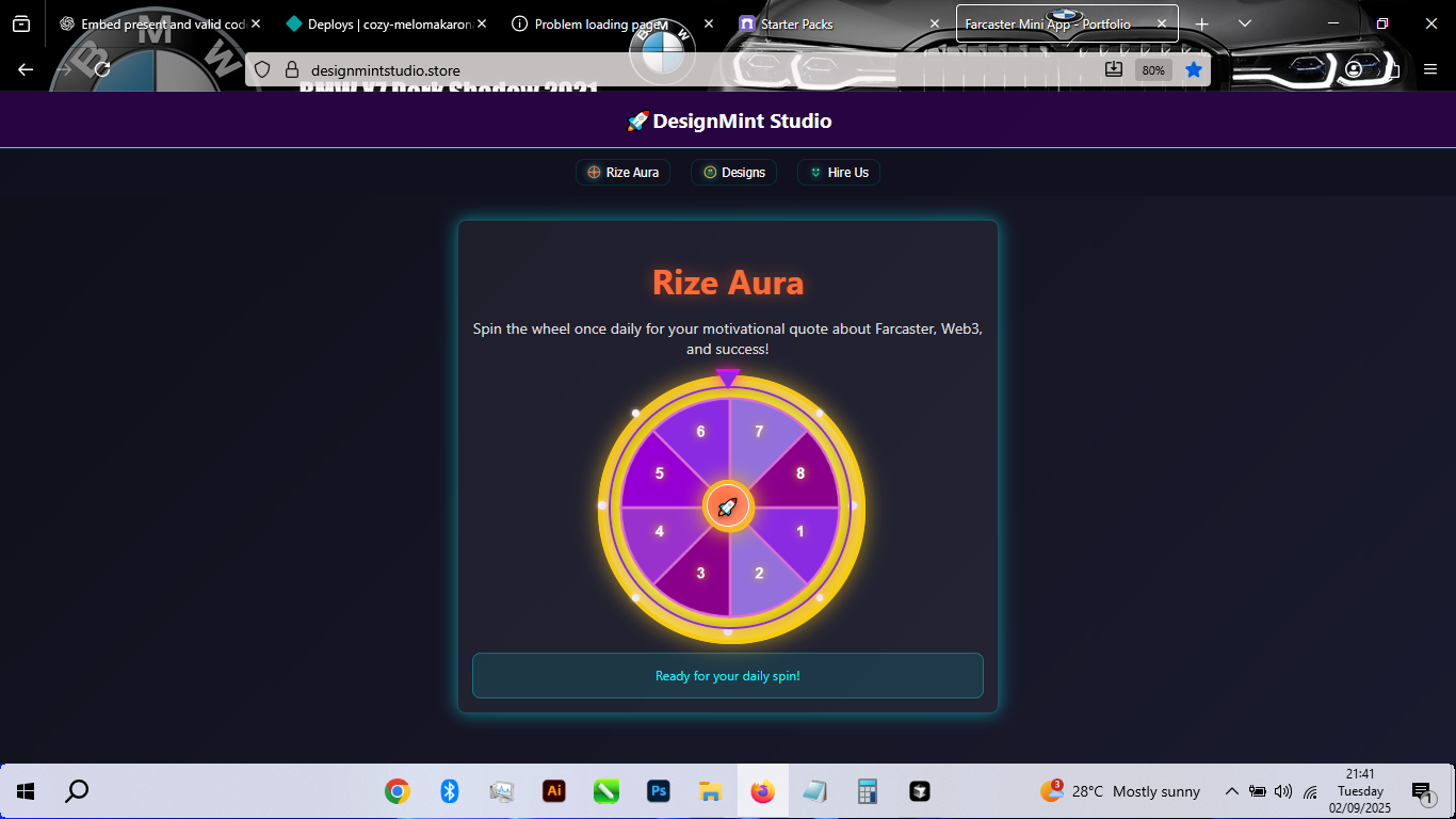 DesignMint Studio - Farcaster Mini Apps screenshot
